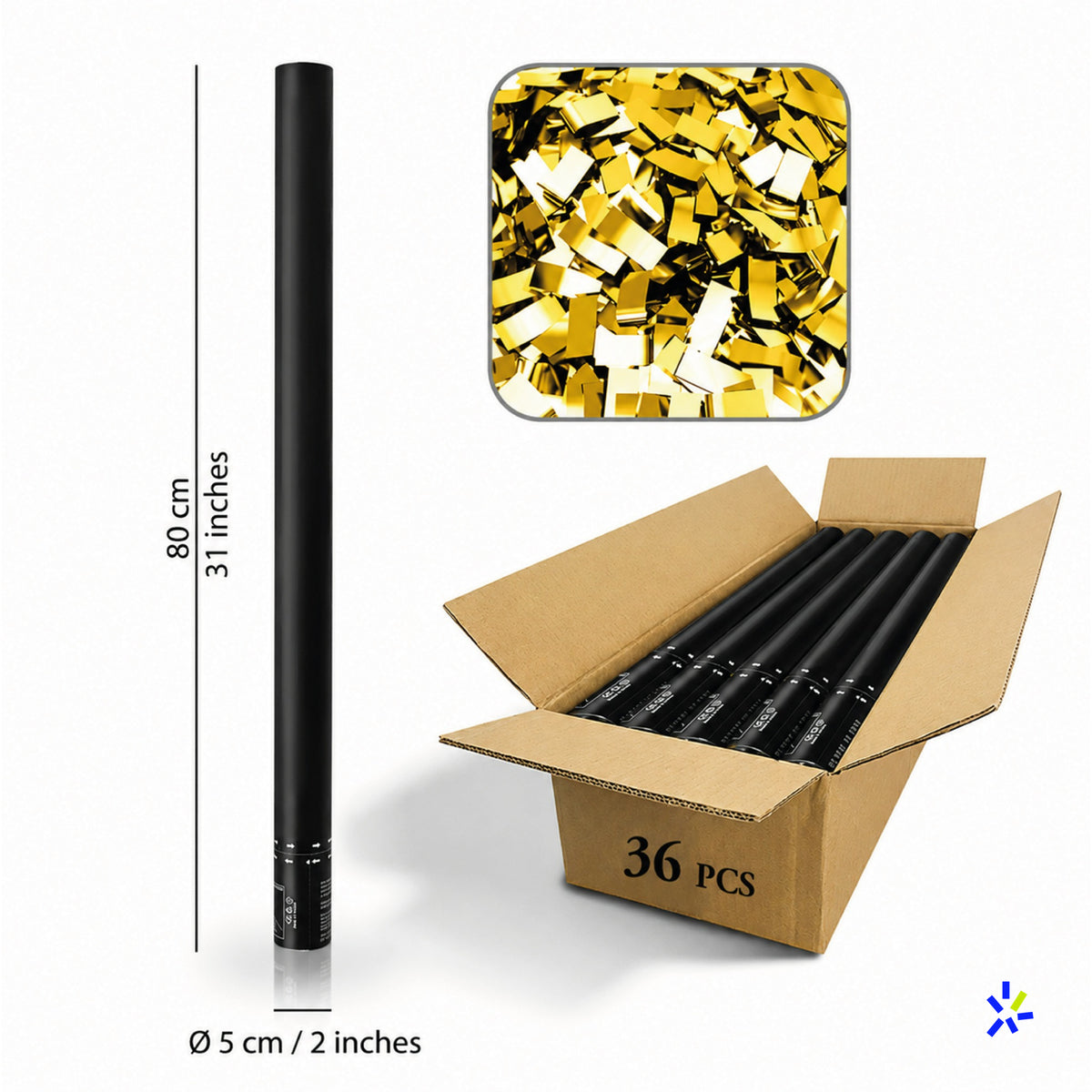 Gold Confetti Cannon