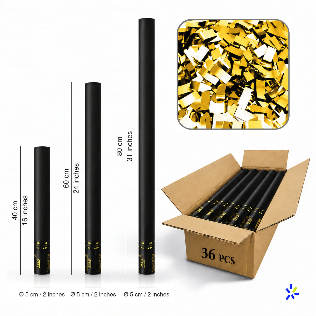 Gold Confetti Cannon