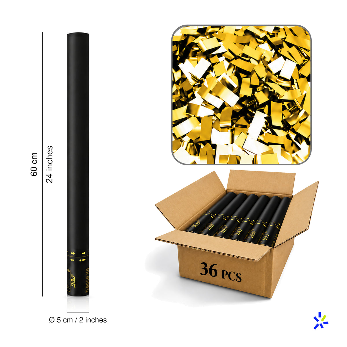 Gold Confetti Cannon